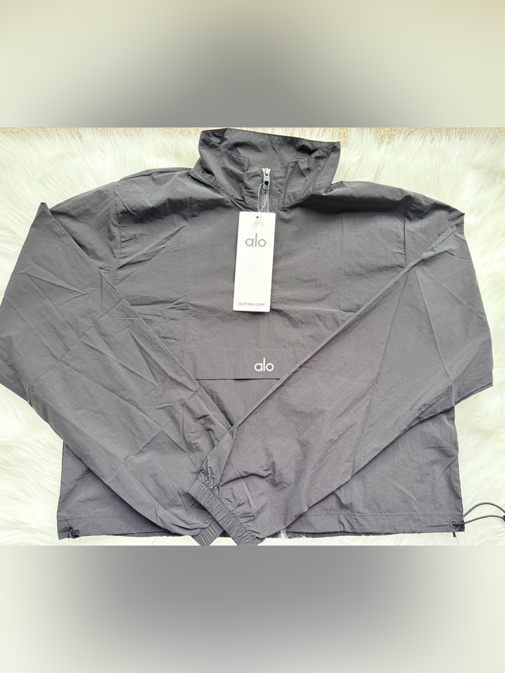 ALO Yoga black Windbreaker Jacket MEDIUM